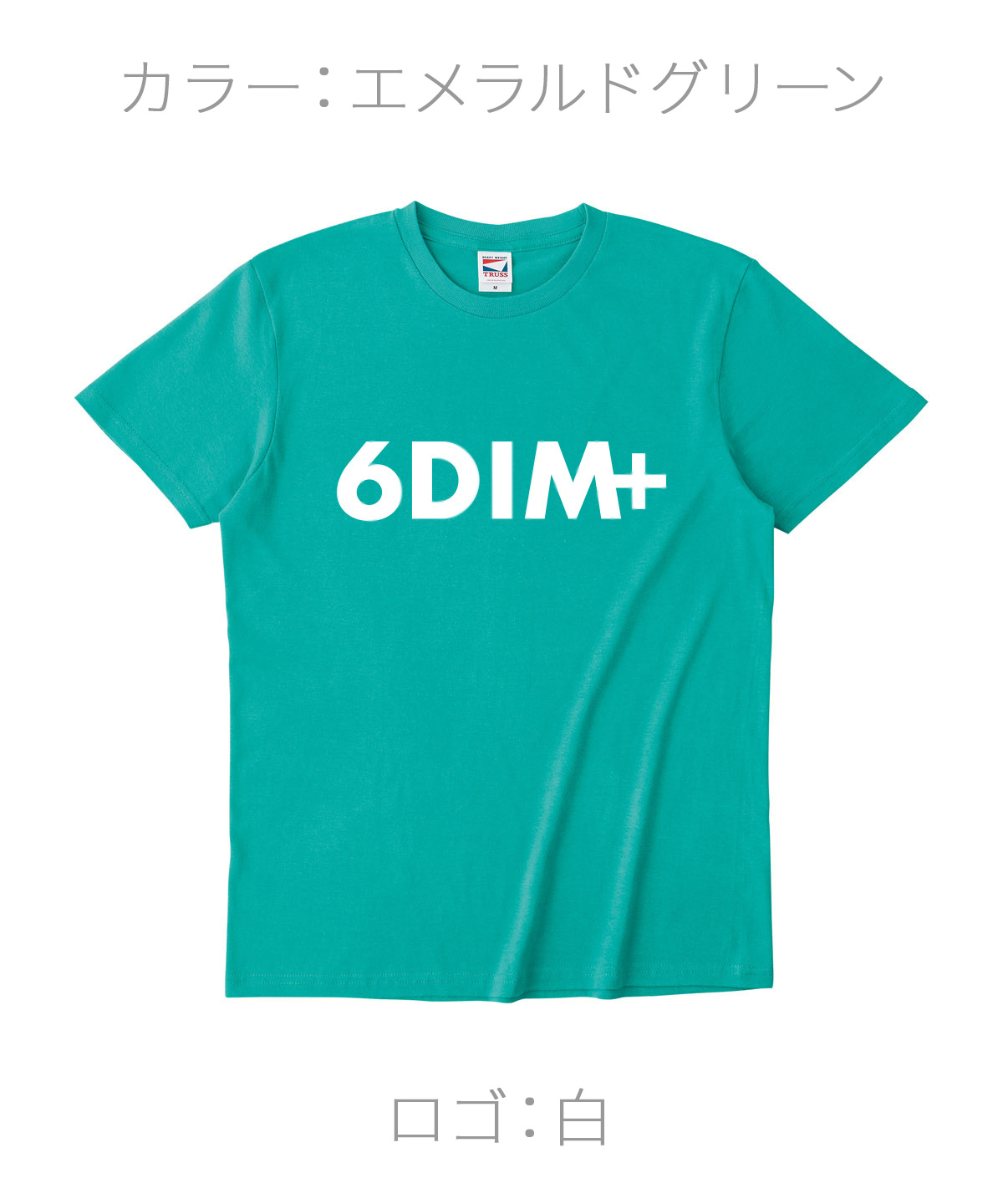 ロクディム｜NEW Tシャツ受注生産｜カラー：エメラルドグリーン／ロゴ：白
